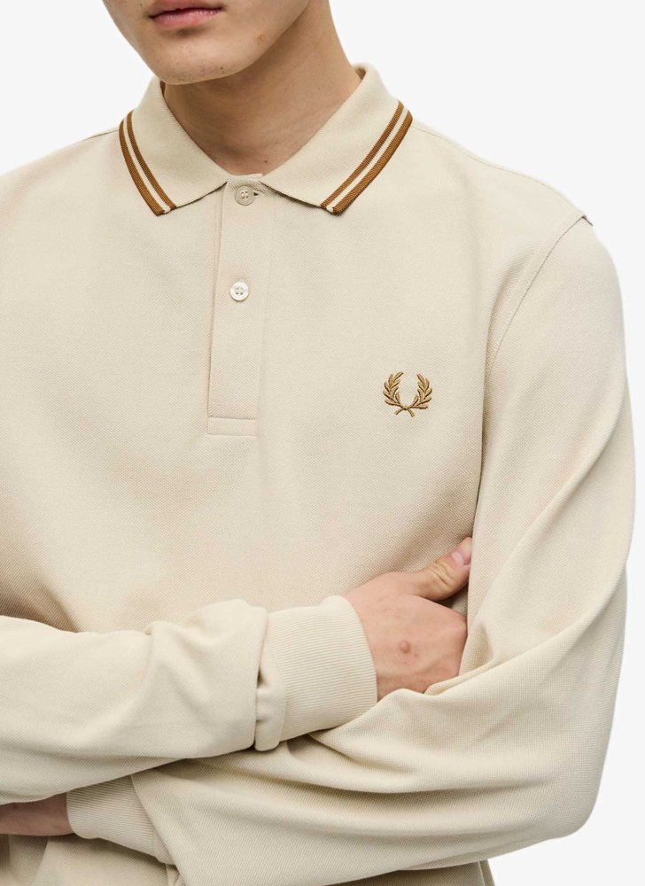 The Fred Perry Shirt M3636【OATMEAL】☆英国直輸入ピンバッジ