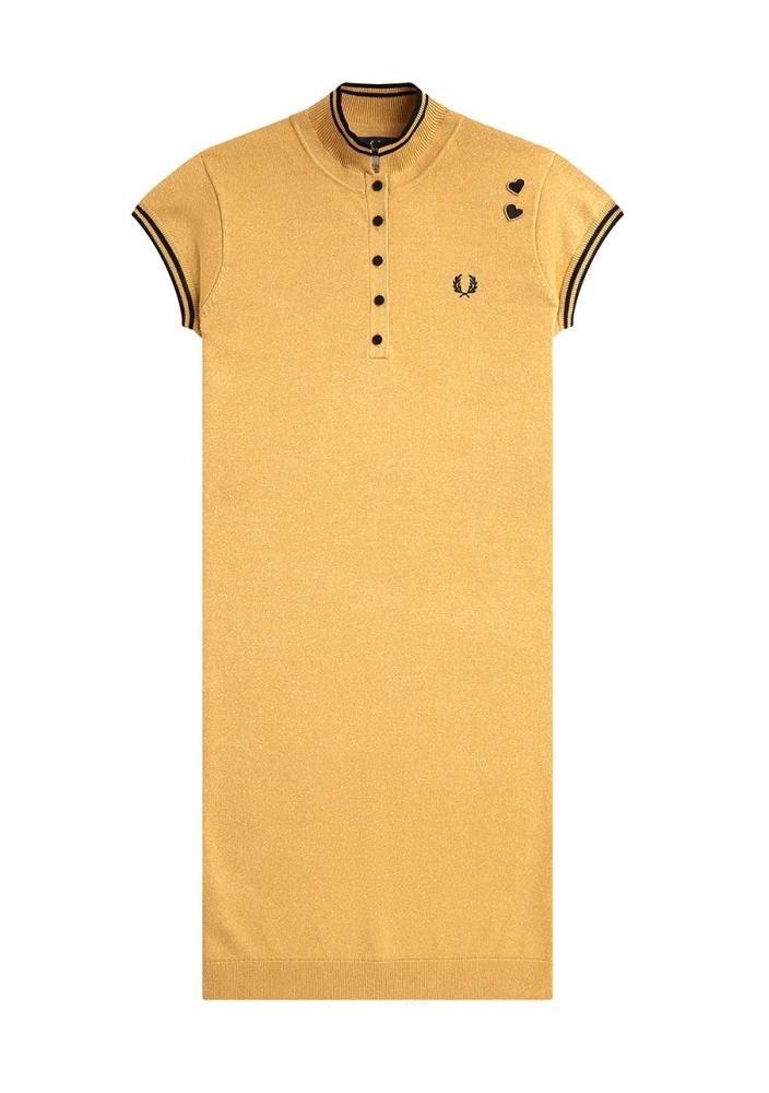 WOMENS☆Fred Perry /Amy Winehouse Metallic Knitted Dress
