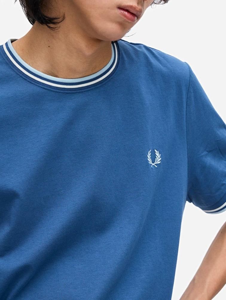 Fred Perry☆Twin Tipped T-Shirt 【MIDNIGHT BLUE / ECRU