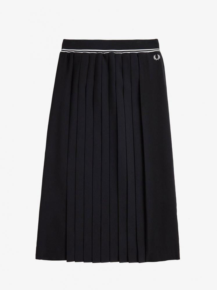 スカート Tipped Pleated Skirt WOMENS☆Fred Perry Tipped Pleated Skirt 【Black, Navy