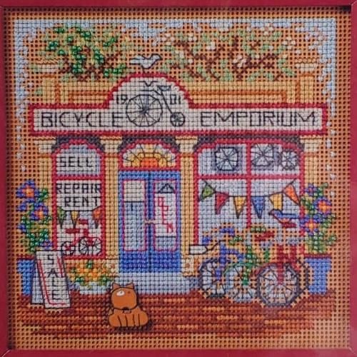 MillHill 春夏のお店のクロスステッチキット 「Bicycle Emporium