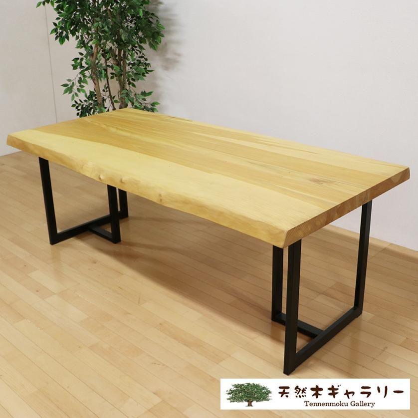 [たのメル便] 銀杏　耳付き一枚板　ダイニングテーブル　ウレタン塗装　新品未使用 たのメル便] 銀杏 耳付き一枚板 ダイニングテーブル ウレタン塗装 新品