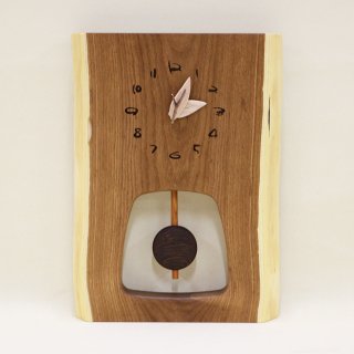 <span class='ic03'>送料無料</span>木の時計　『森の振り子時計』　Ｍ エンジュ　クォーツ clock-mm-210