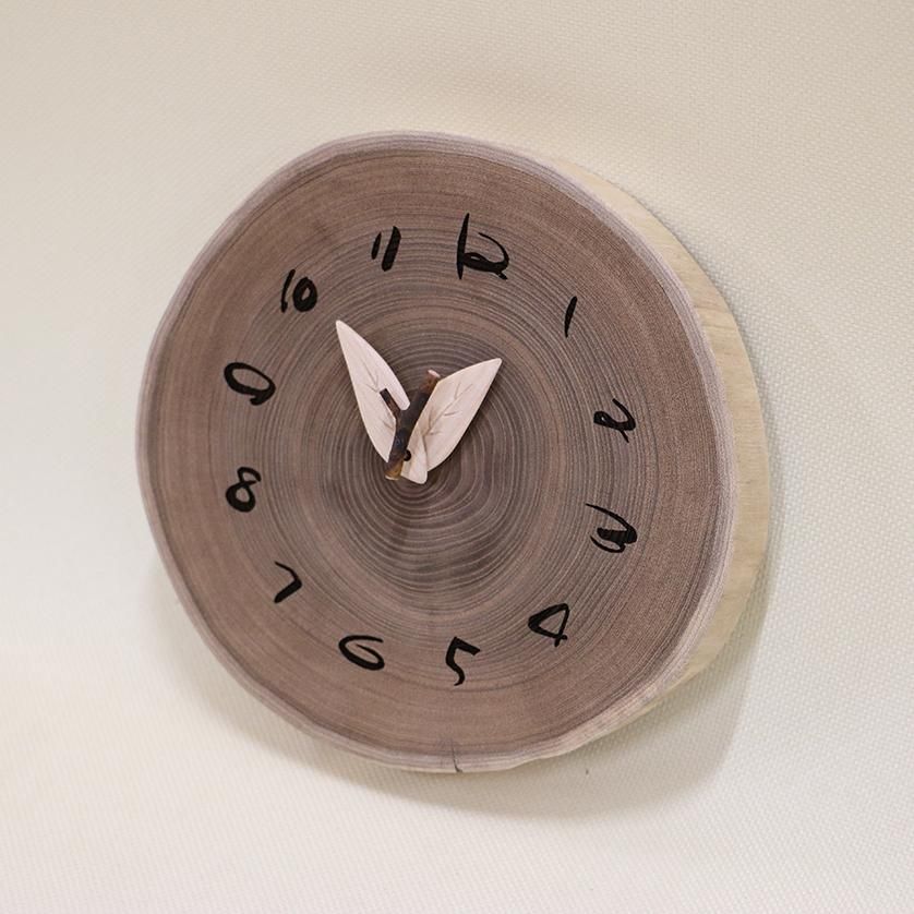 木の時計 『切り株時計』 エンジュ クォーツ clock-k-67 - 天然