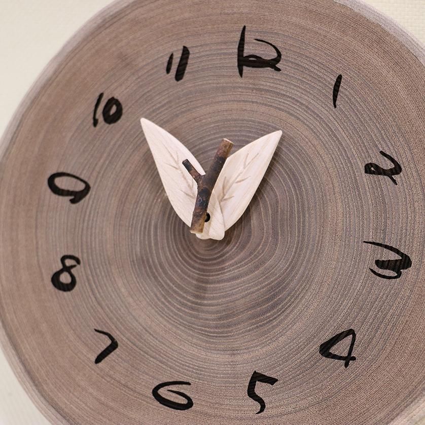 木の時計 『切り株時計』 エンジュ クォーツ clock-k-67 - 天然