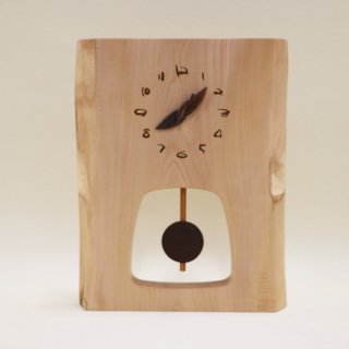 <span class='ic03'>送料無料</span>木の時計　『森の振り子時計』　Ｍ 栃（とち）　クォーツ clock-mm-325　【売約済み！】