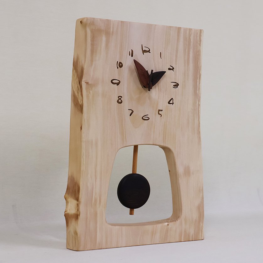 木の時計 『森の振り子時計』 Ｌ 栃（とち） クォーツ clock-ml-103 ...