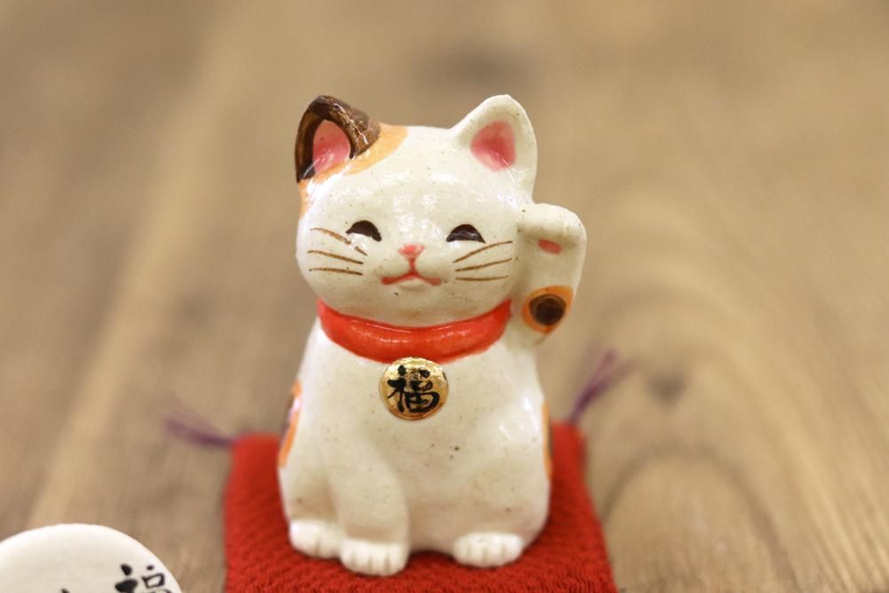 白招き猫 左手高上げ 縁起物 ビッグサイズ 白招き猫 左手高上げ 縁起物