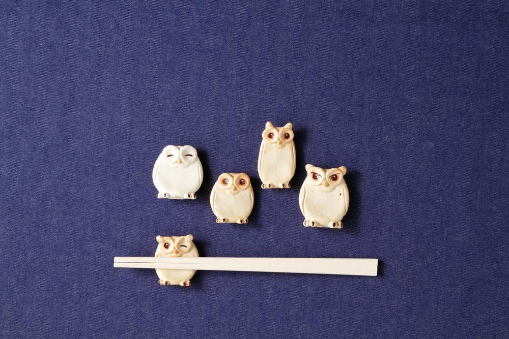フクロウ 箸置きセット - クラフト悠季