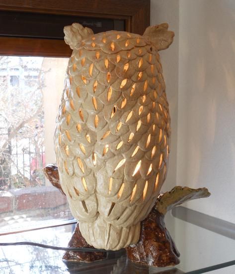 灯りの森のフクロウ ランプ - クラフト悠季