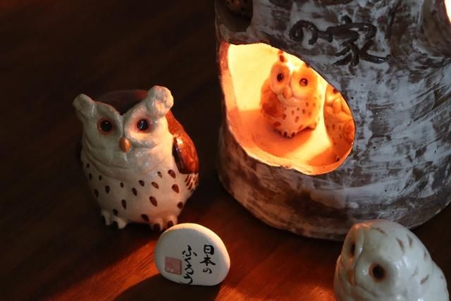 ふくろうの家 ランプ 日本のフクロウセット - クラフト悠季 ふくろうの家 ランプ 日本のフクロウセット - クラフト悠季