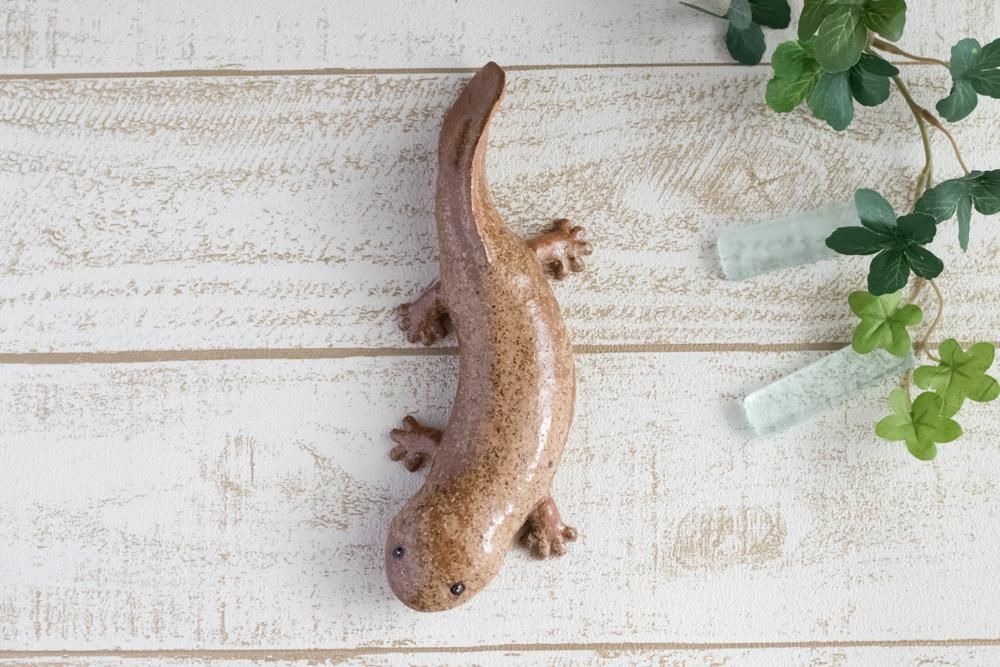 ハンドメイド　麻ぐるみ　オオサンショウウオ　105㎝！BIG！実物大！大山椒魚 大】大山椒魚 オオサンショウウオ - クラフト悠季