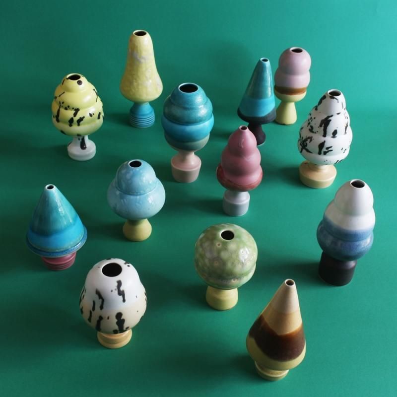 一点物】竹村良訓【新品未使用】藍色ターコイズ・花器・花瓶