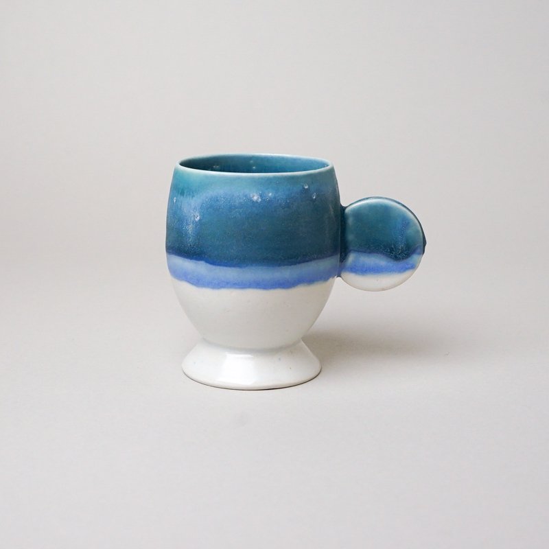 SMALL HANDLE PIECE - BLUE & WHITE