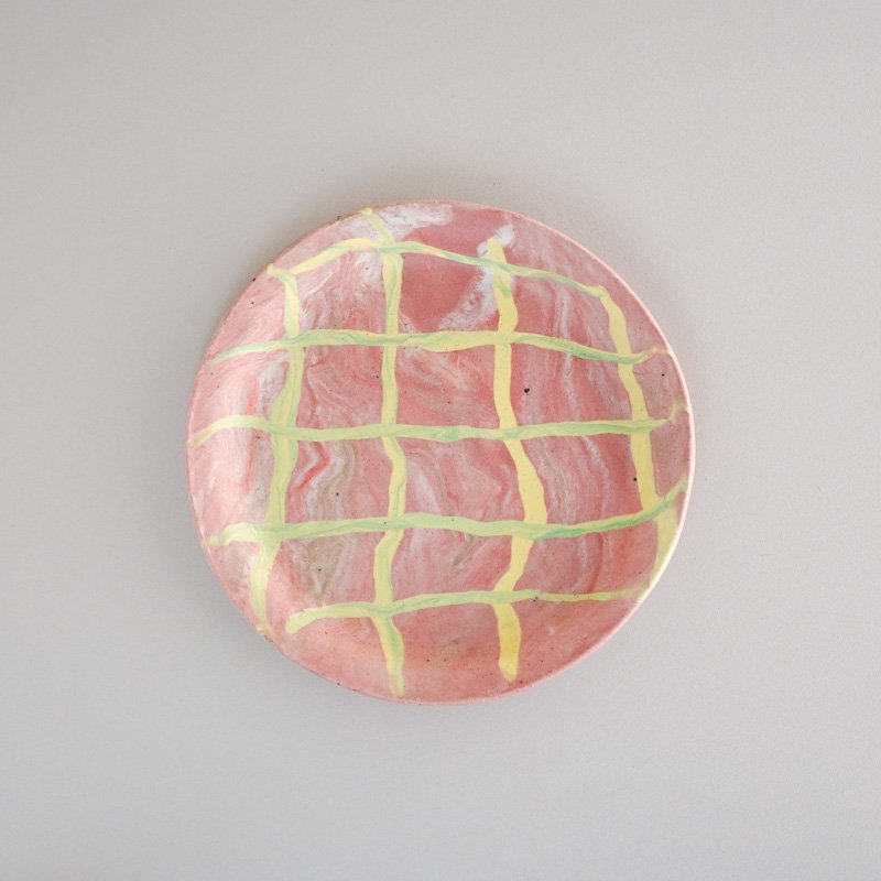  MARBLE PLATE PINK -D