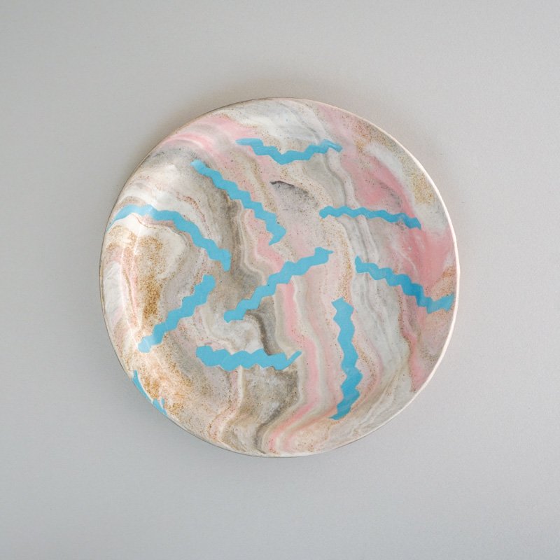  MARBLE PLATE PINK -B 