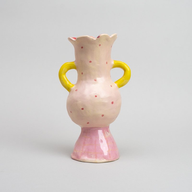  PINK VASE WITH EARS