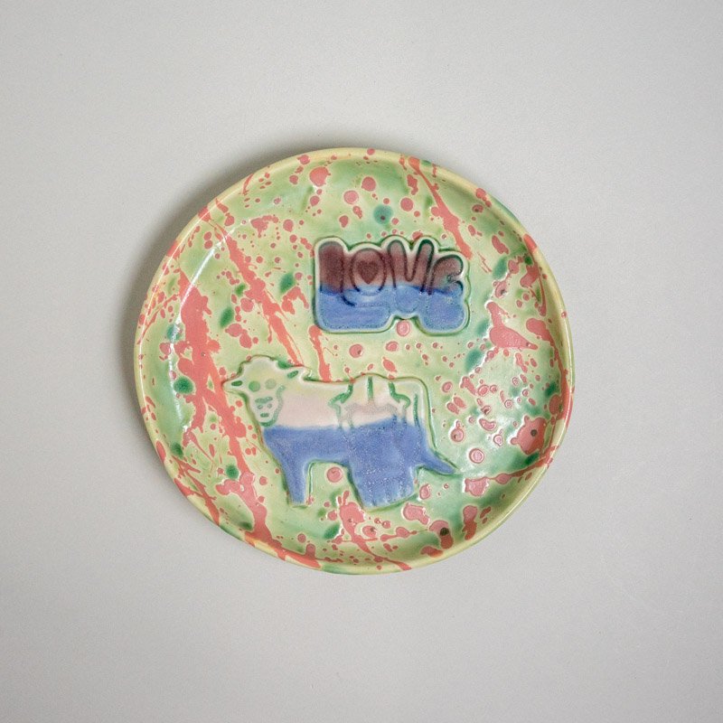  HAPPY PLATE COW & LOVE