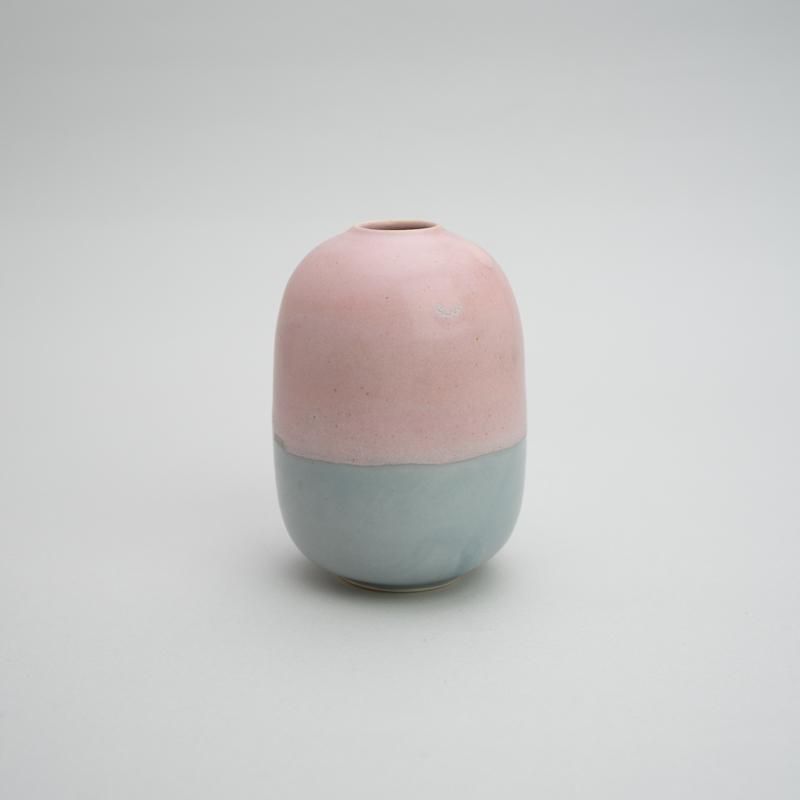  FLOWER VASE PINK & GREY