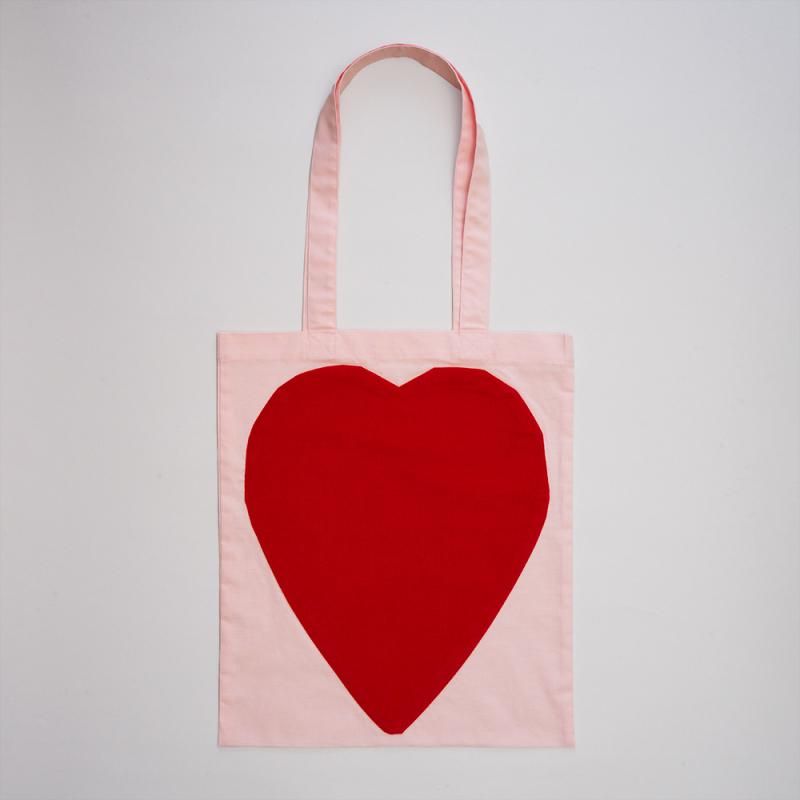  BE MY VALENTINE TOTE VELVETEEN