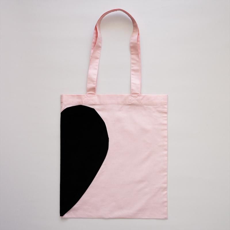  BE MY VALENTINE TOTE VELVETEEN BK