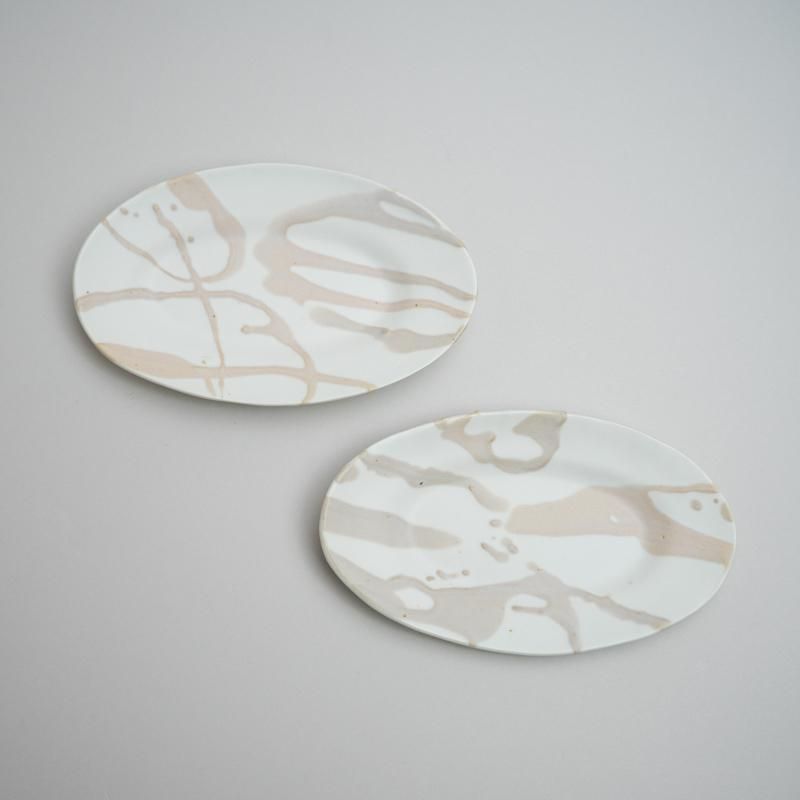  OVAL PLATE WHITE L