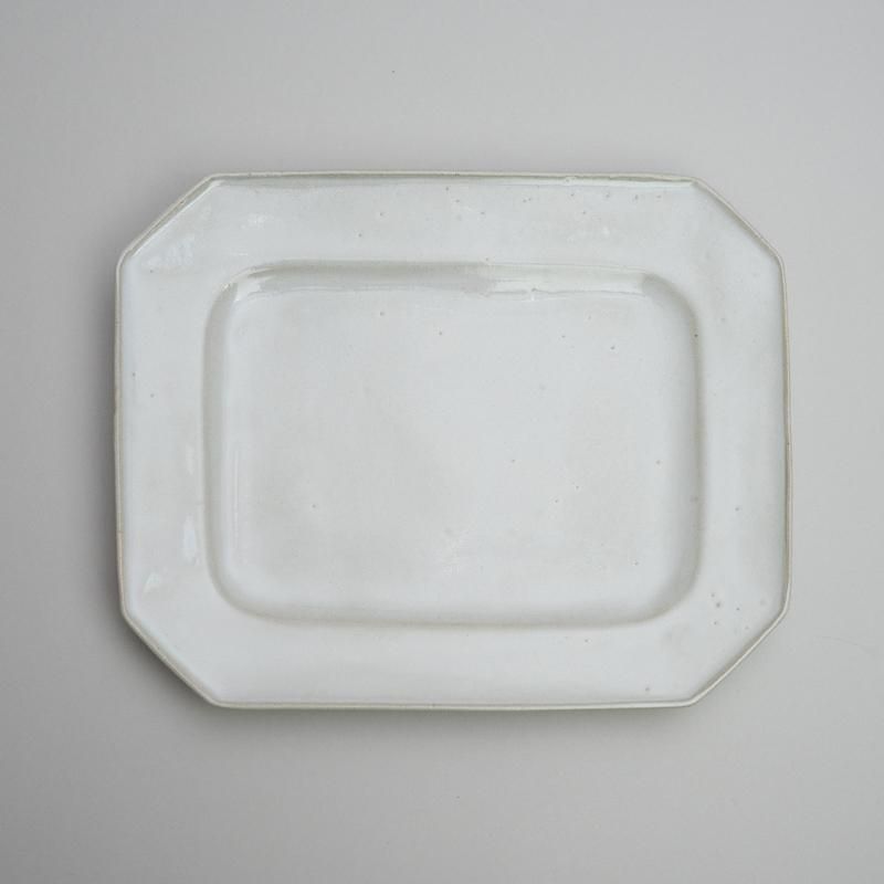  OCTAGONAL TRAY PLATE -WHITE