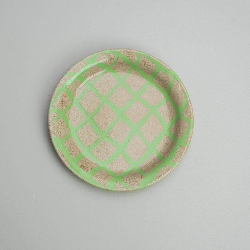  CHECK PLATE BEIGE & LIGHT GREEN