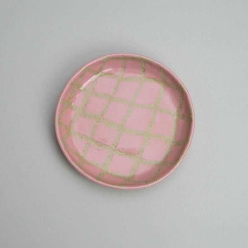  CHECK PLATE PINK & BEIGE