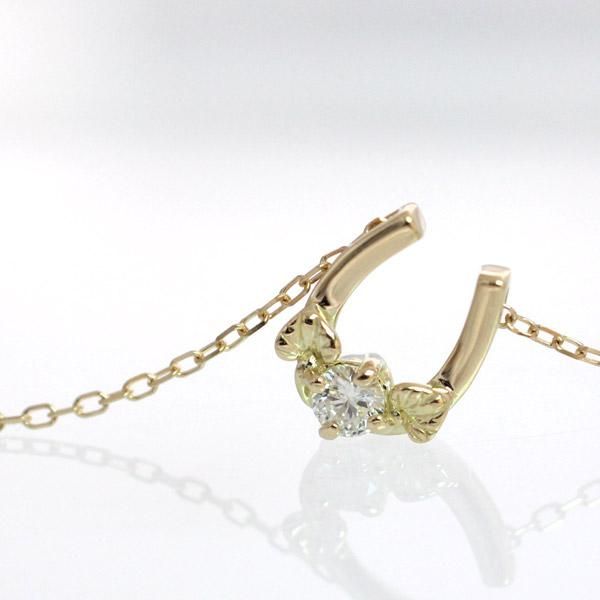 ダイヤモンド 18K 馬蹄 葵 ネックレス|京都のジュエリーブランド ダイヤモンド 18K 馬蹄 葵 ネックレス|京都のジュエリーブランド