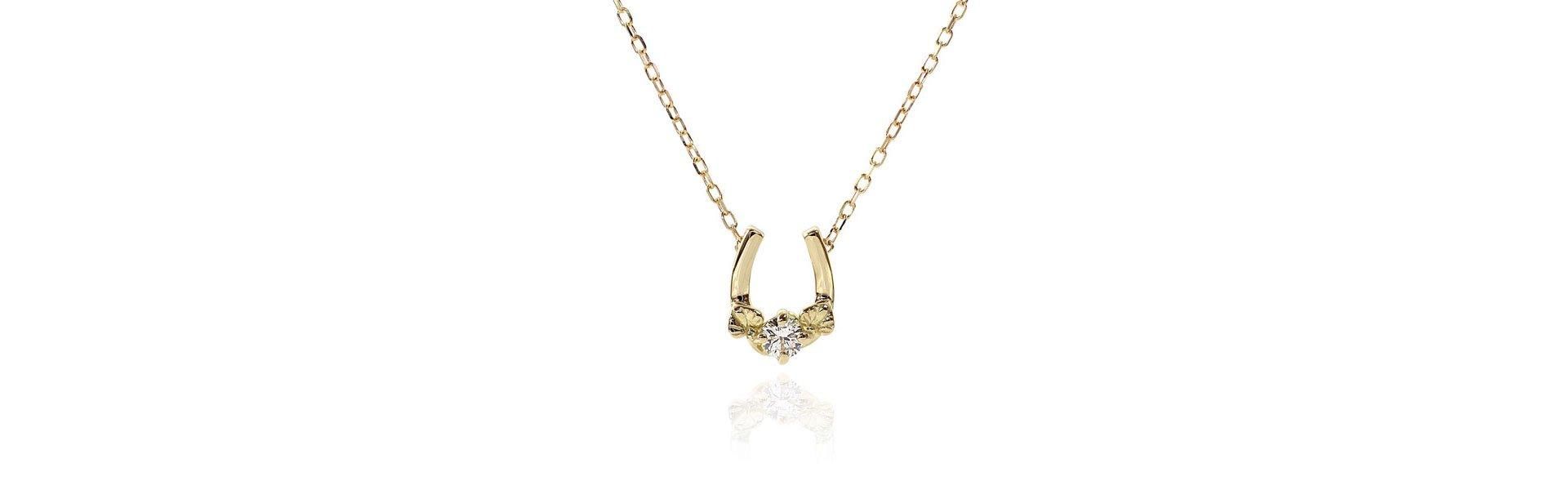 ダイヤモンド 18K 馬蹄 葵 ネックレス|京都のジュエリーブランド ダイヤモンド 18K 馬蹄 葵 ネックレス|京都のジュエリーブランド