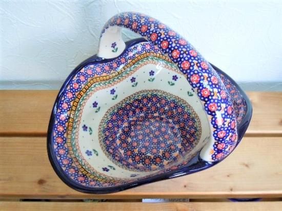 ミレナ ポーリッシュポタリーのバスケット 「ノスタルジックな小花