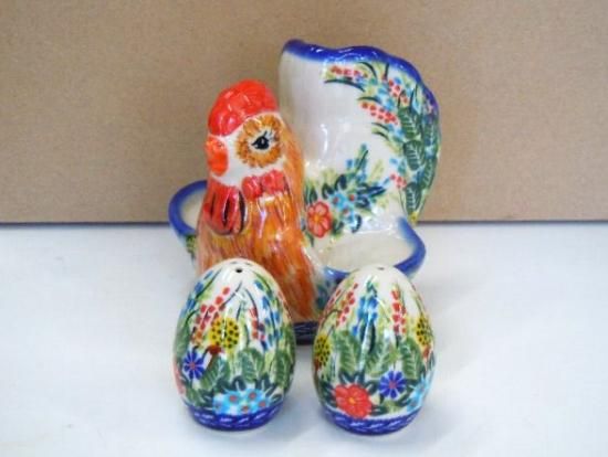 カリヒ にわとりのソルト＆ペッパー 「SP」 - ポーランド陶器食器専門