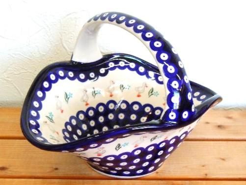 新品　ポーリッシュポタリー　ミレナ　キャンドルホルダー　コウノトリ ミレナ キャンドルハウス 「コウノトリ」 - ポーランド陶器食器