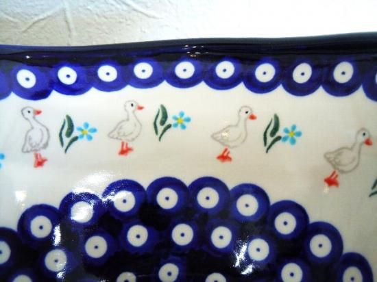 ミレナ ポーリッシュポタリーのバスケット 「コウノトリ