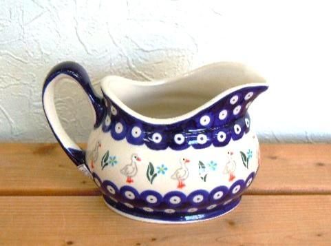 新品　ポーリッシュポタリー　ミレナ　キャンドルホルダー　コウノトリ 新品 ポーリッシュポタリー ミレナ キャンドルホルダー