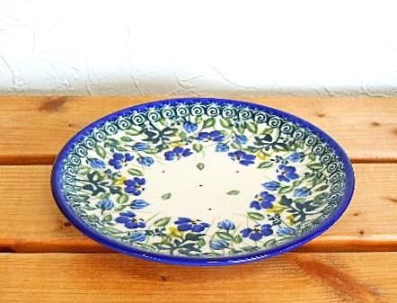 カリヒ デザートプレート 19cm 「すみれ」 - ポーランド陶器食器専門店