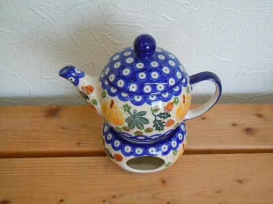 カリヒ ウォーマー付きティーポット400cc 「かぼちゃ」 - ポーランド