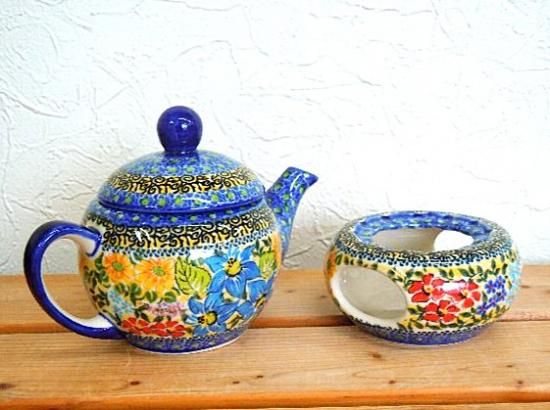 カリヒ ウォーマー付きティーポット400cc 「満開の庭」 - ポーランド