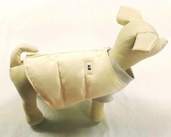 オーガニックコットン ダウンベスト 背中開き | 愛犬用羽毛布団