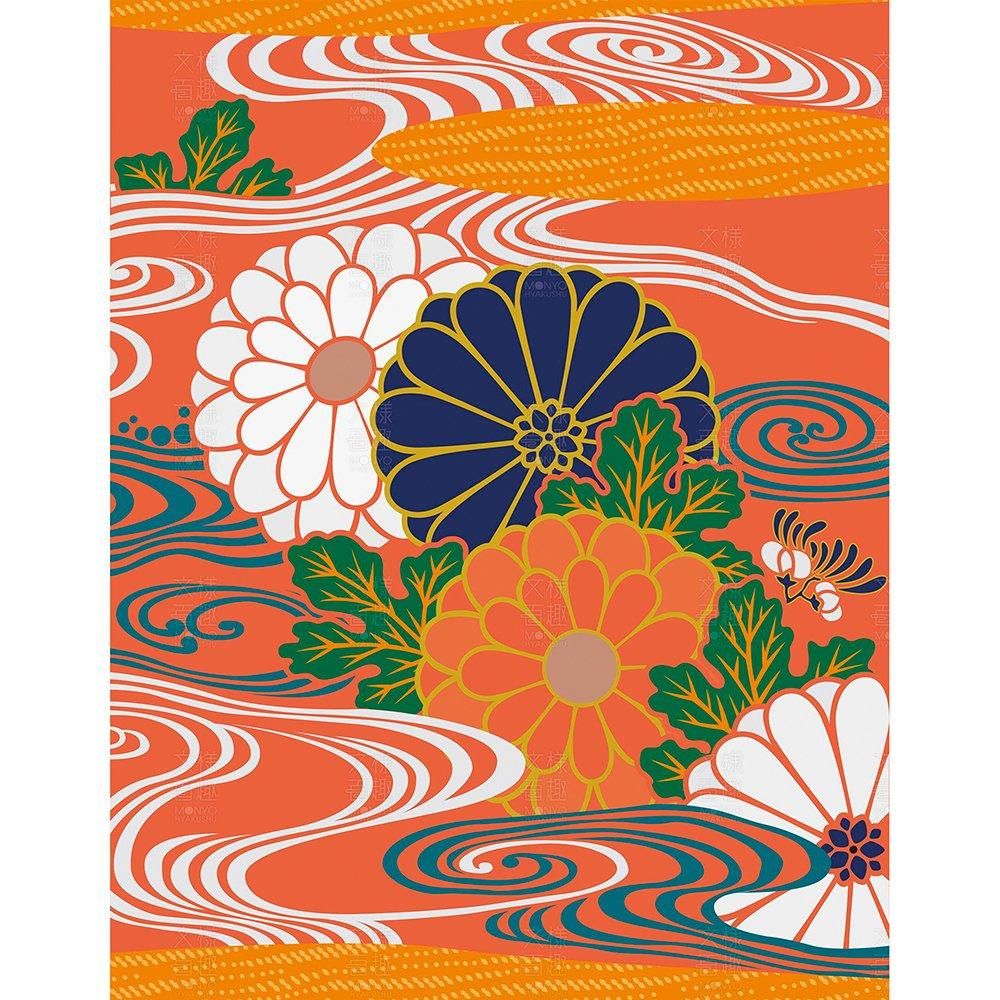 蒔絵　漆　文様　デザイン　図案 蒔絵文箱(表蓋部分)の梅 - 伝統文様のデザイン素材なら【文様百