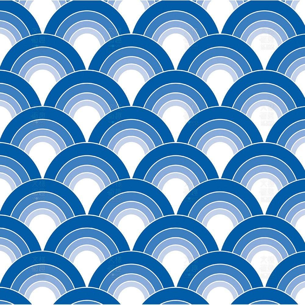 長体の青海波 - 伝統文様のデザイン素材なら【文様百趣ONLINE SHOP】