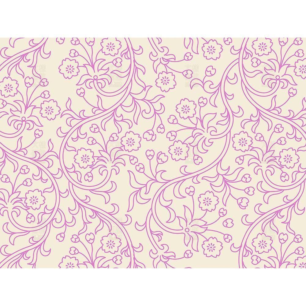 みー(*´꒳`*) 唐草模様 桜草唐草/京からかみ - 伝統文様のデザイン素材なら【文様百趣