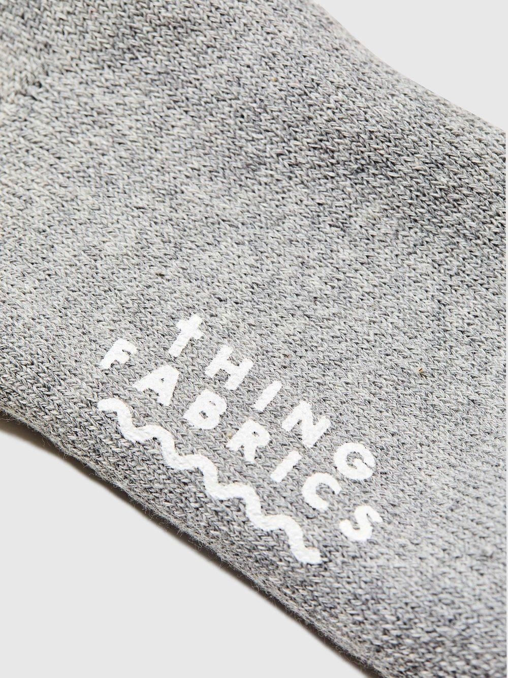 4-Piece Organic Heather Pile Crew Socks Set (White,Navy,Black,Grey)|オーガニック糸パイルクルーソックス 4点セット
