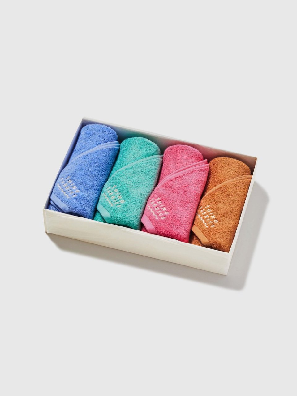4-Piece Face Towel Set  (Light Blue,Opal Green,Pink,Apricot)|ե 4祻å