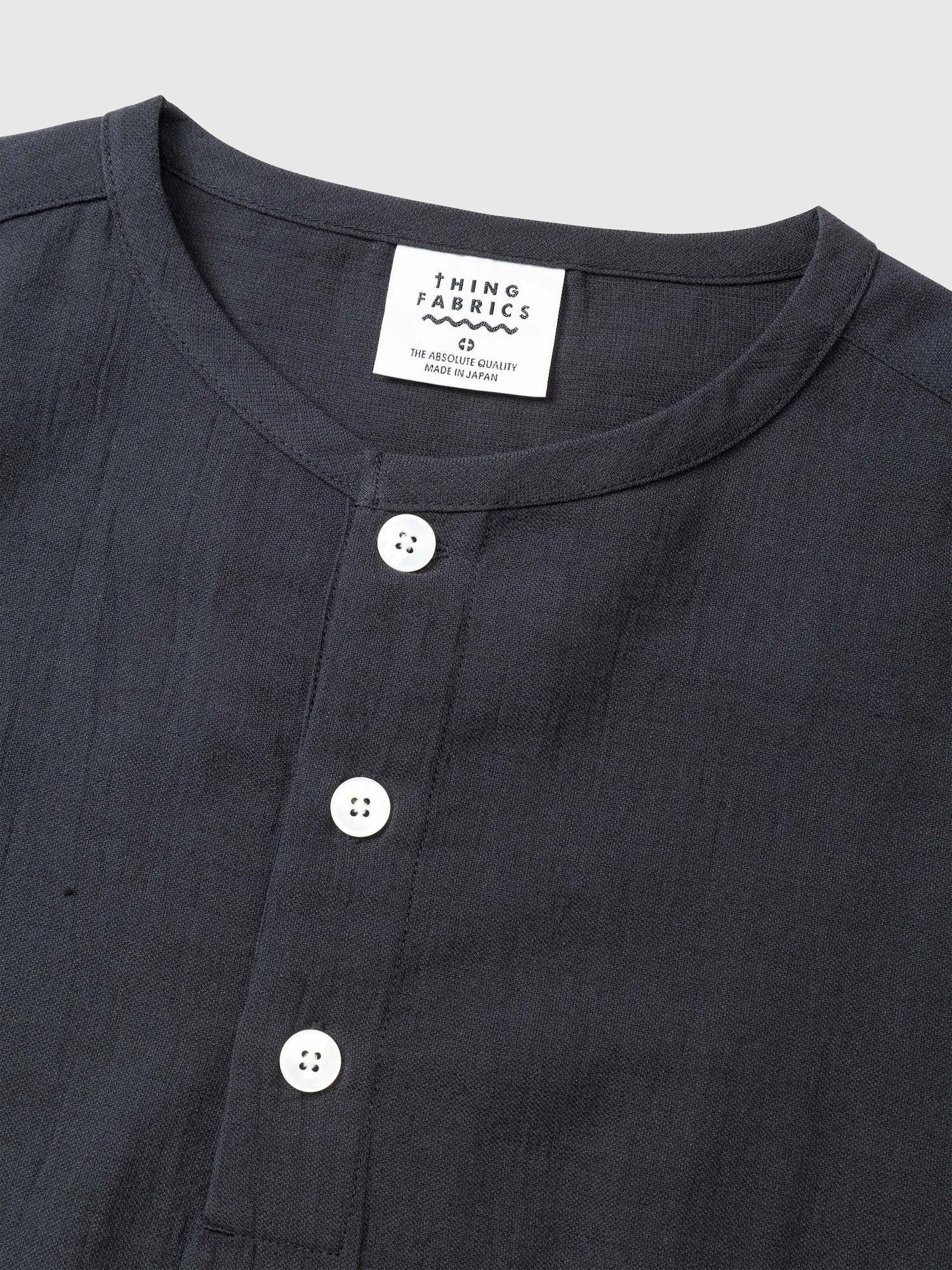Towel Cloth Henly Neck Short Sleeve Shirt (Fresca Broad for Towel Loom)|タオルクロス・ヘンリーネック半袖シャツ