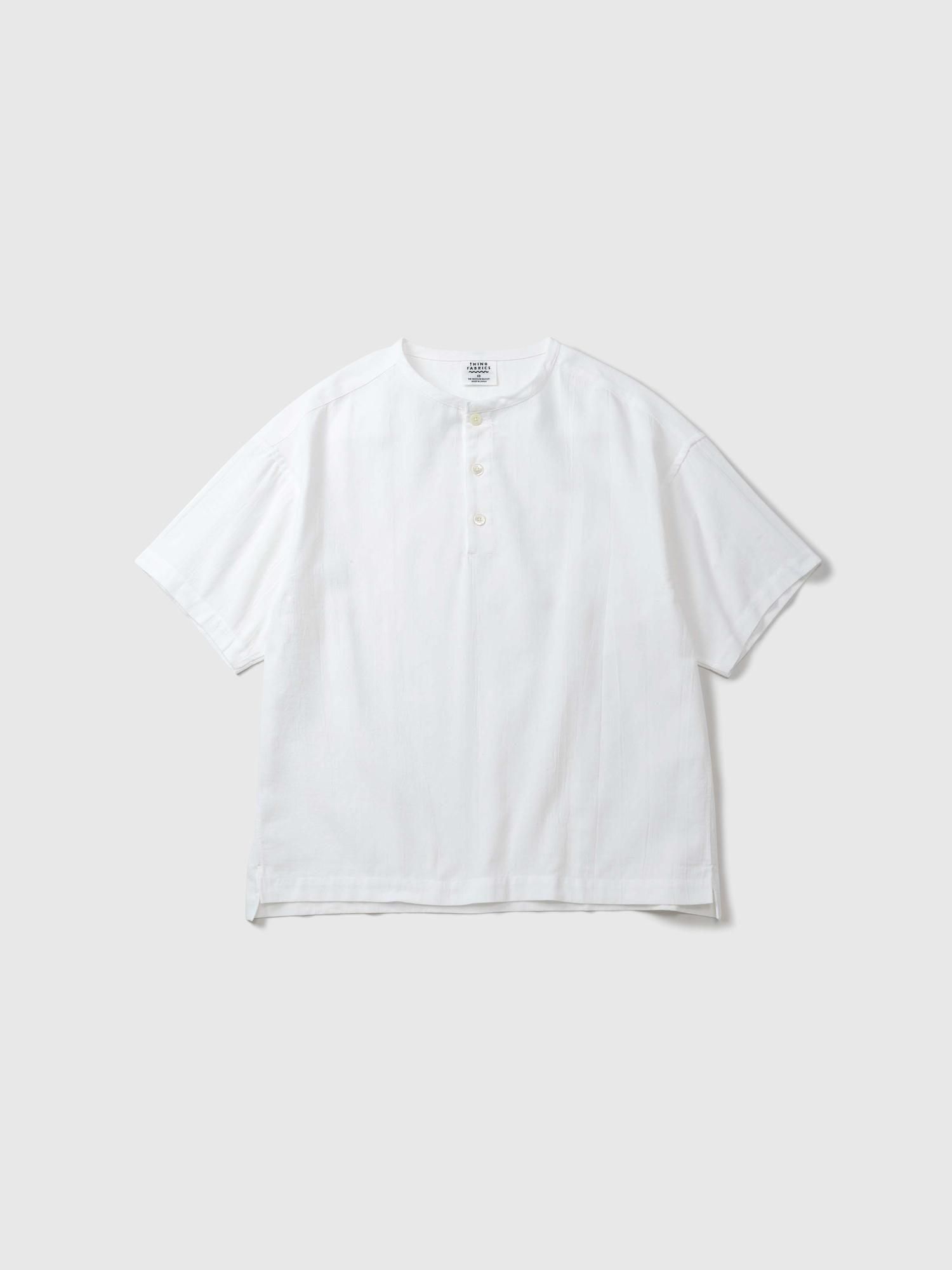 Towel Cloth Henly Neck Short Sleeve Shirt (Fresca Broad for Towel Loom)|タオルクロス・ヘンリーネック半袖シャツ