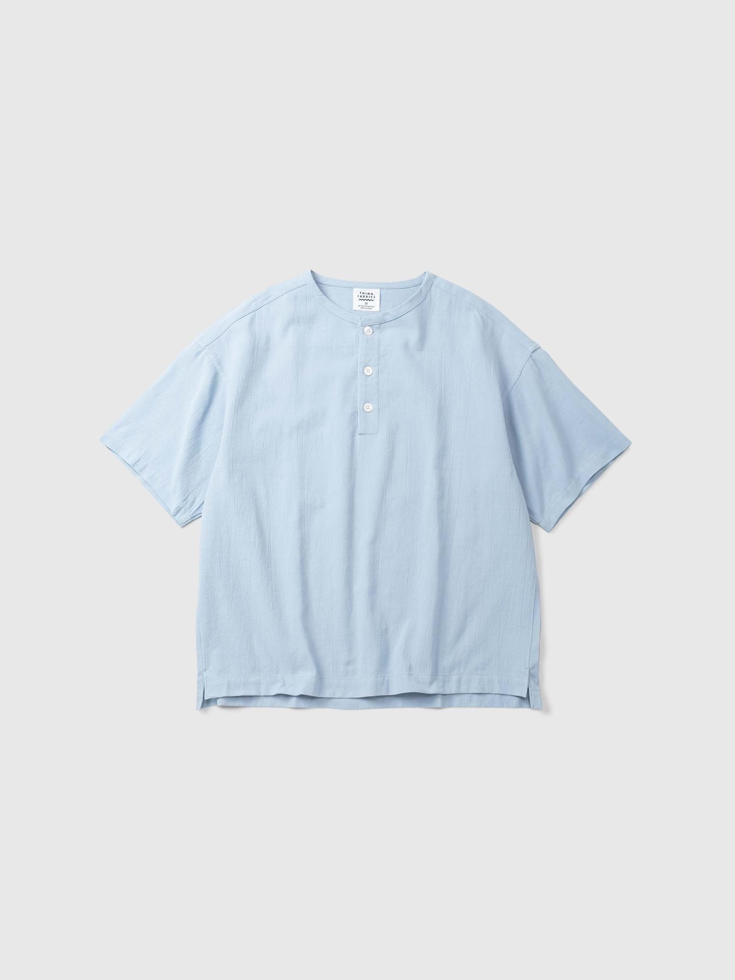 Towel Cloth Henly Neck Short Sleeve Shirt (Fresca Broad for Towel Loom)|タオルクロス・ヘンリーネック半袖シャツ