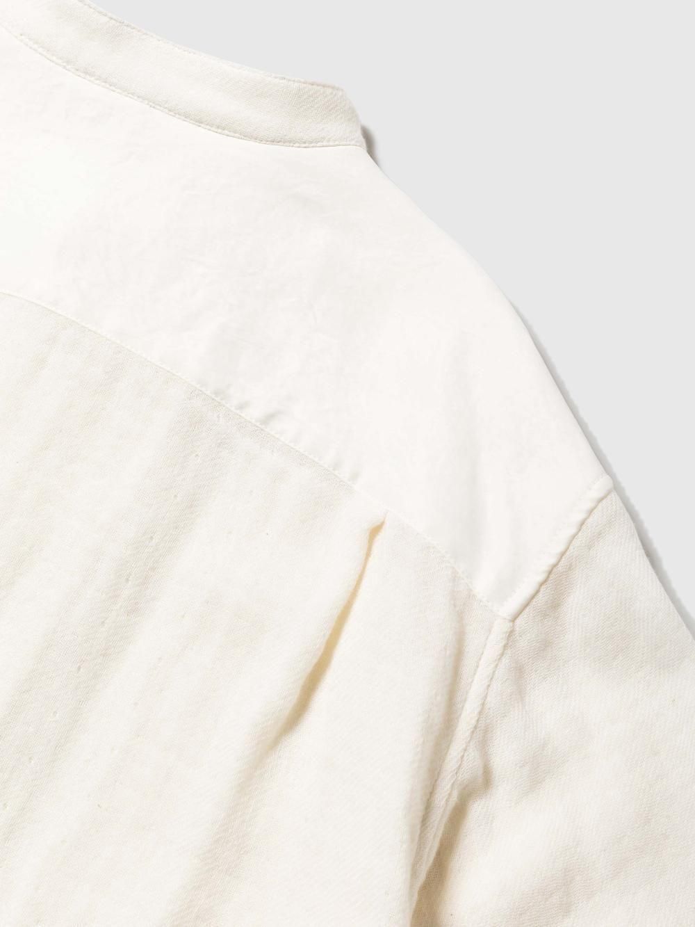 Cotton Cashmere Band collar Pajama shirt|コットンカシミヤ・バンドカラーパジャマシャツ