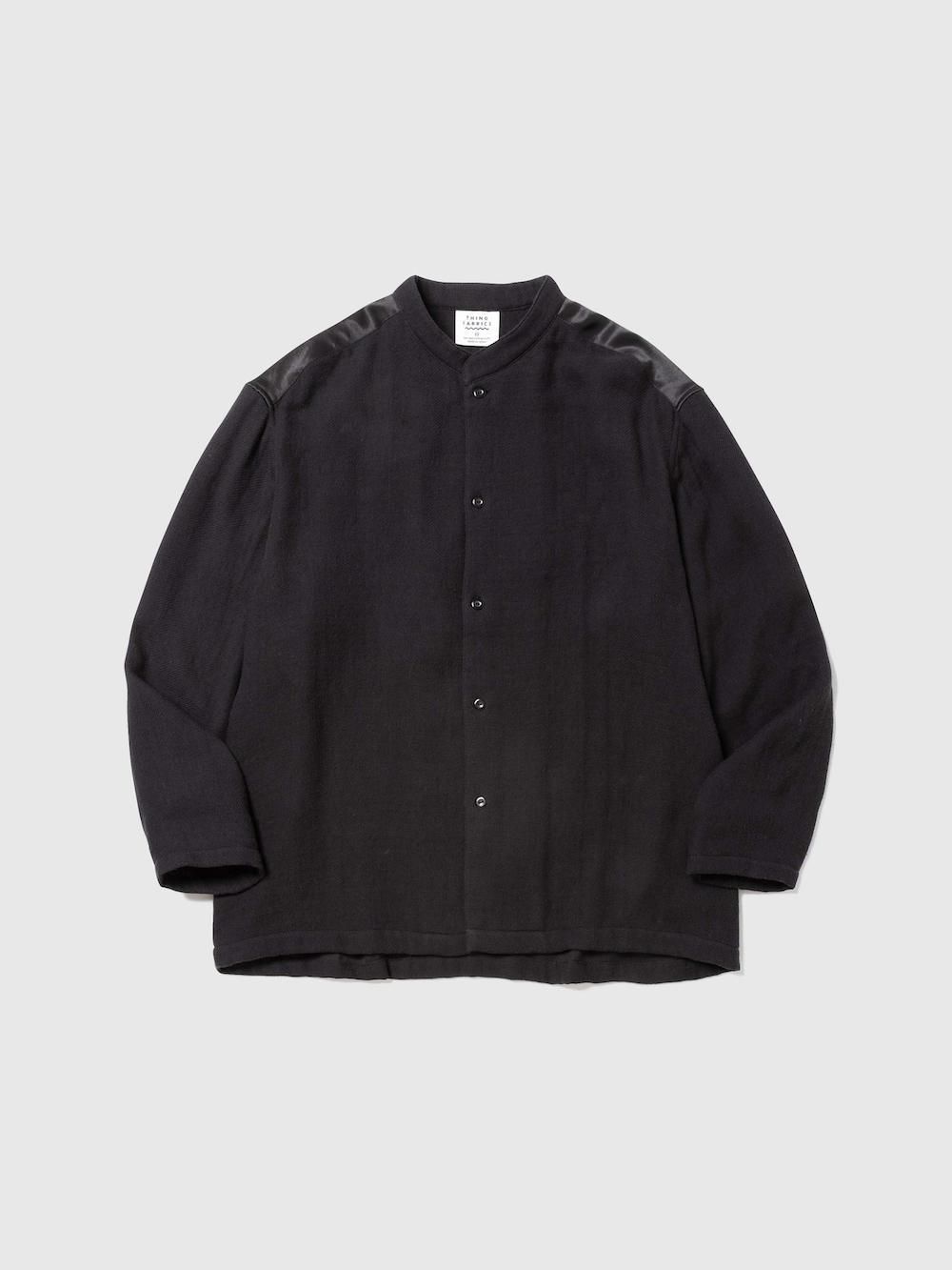 Cotton Cashmere Band collar Pajama shirt|コットンカシミヤ・バンドカラーパジャマシャツ